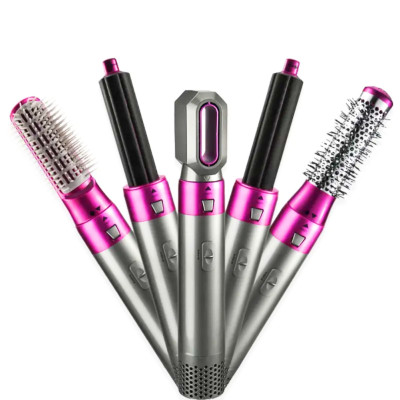 Фен щітка в подарунковій коробці HAIR BRUSH 5 в 1 стайлер з насадками для завивки та укладання волосся