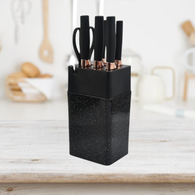 Набір кухонних ножів Knife Set 7 предметів на підставці з нержавіючої сталі