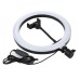 Кільцева LED лампа Ring fill Light 30 см світлодіодна від USB селфі кільце з пультом на шнурі