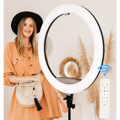 Світлодіодна кільцева лампа Ring fill light 45 см для фото та відео з 3 тримачами для телефону Селфі лампа