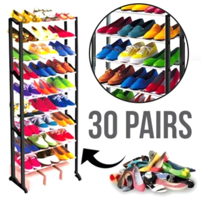 Полку складна для взуття Стелаж стійка підставка пластикова Amazing Shoe Rack Органайзер для речей