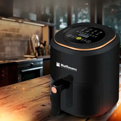 Аерофритюрниця безмасляна Hoffmans HM-775 сенсорна мультипіч 2400W на 7.5л з таймером та знімною чашею