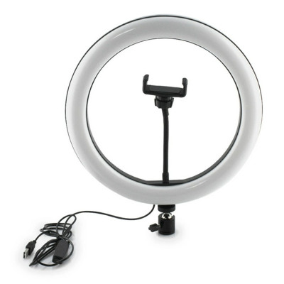 Кільцева LED лампа Ring fill Light 30 см світлодіодна від USB селфі кільце з пультом на шнурі