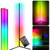 Кутовий підлоговий RGB торшер світлодіодний LED лампа з пультом світильник з регульованою яскравістю 130см збірної