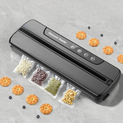 Вакууматор хатній пакувальник із пакетами автоматичний Vacuum Sealer Вакуумний побутовий апарат для пакування продуктів