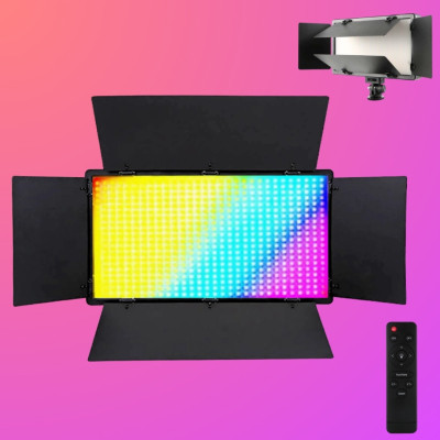 Прямокутна кольорова LED лампа U800 RGB портативне світлодіодне відеосвітло 29х17см для фото та відеозйомок