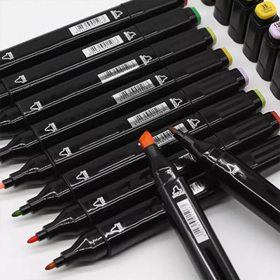 Скетч маркери SKETCHMARKER 60 кольорів Набір двосторонніх маркерів для скетчинга на спиртовій основі для архітектора та дизайну