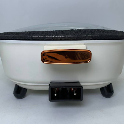 Каструля з антипригарним покриттям від мережі Hoffmans Electronics HM-3030 Електрокаструля з кришкою 6 л Бежева