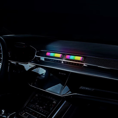 Автомобільний ароматизатор з підсвічуванням RGB у вигляді ритму Пахучка в машину Освіжувач на багаторазовий дефлектор