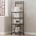 Стелаж підлоговий з гачками на 4 яруси Hook Storage Rack SKLM-21 Полиця стійка для кухні