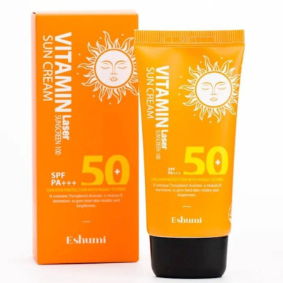 Крем сонцезахисний з вітамінами Eshumi Vitamin Laser SPF 50+