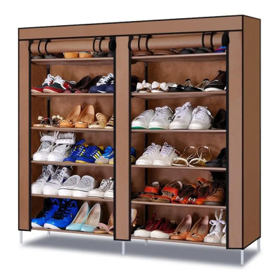 Тканинна шафа складна полиця для зберігання взуття органайзер Shoe Cabinet каркасний стелаж у передпокій
