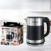 Электрочайник 2,5 л металлический Hoffmans Electronics HM-2545 Электрический чайник для дома 2000W Черный
