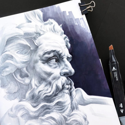 Скетч маркери SKETCHMARKER 36 кольорів Набір для малювання та дизайну двосторонніх маркерів на спиртовій