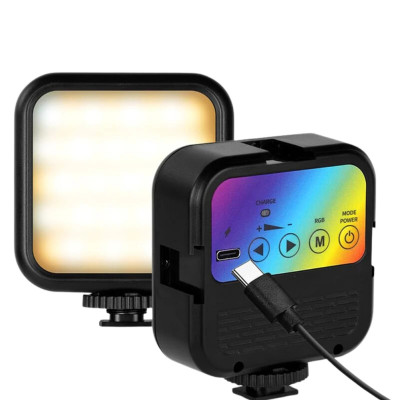 Бездротове накамерне відеосвітло WL-R1 акумуляторна міні LED лампа RGB з прищіпкою для фото та відеозйомки