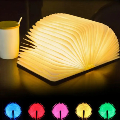 Нічник книга акумуляторний Folding Book Lamp настільний кольоровий світильник на магніті