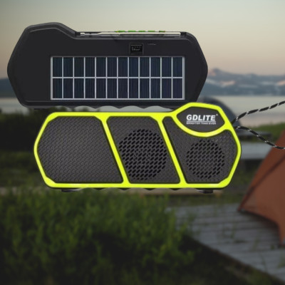 Радіоприймач ліхтар акумуляторний із сонячною панеллю GD Lite11 Bluetooth портативна колонка MP3