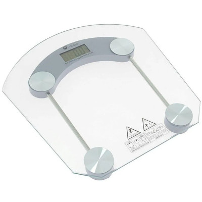 Ваги побутові підлогові електронні для зважування скло квадрат Personal Scale портативні з РК дисплеєм