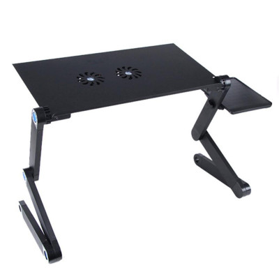 Столик трансформер для ноутбука Портативний з вентилятором Laptop Table T8 підставка стіл з кулером