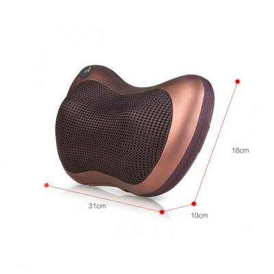 Массажная подушка для шеи и спины 8 шариков Massage pillow Роликовый массажер подушка для тела с ик подогревом