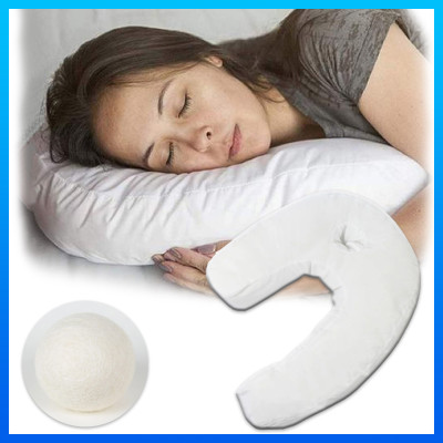 Подушка ортопедична на одну сторону Side Sleeper Pro White Подушки підкови для шиї і для сну на боці