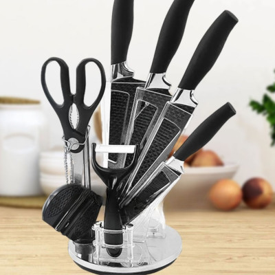Набір кухонних ножів Knife set 8 предметів з підставкою та точилкою