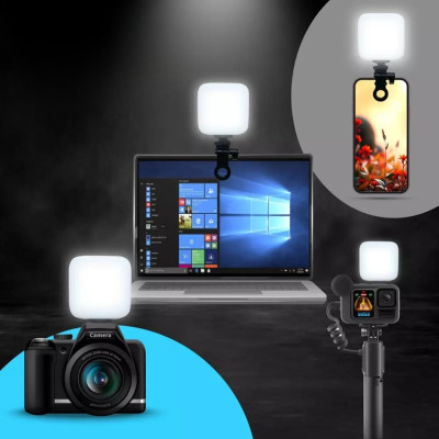 Накамерный беспроводной видеосвет LED Video Light M-88 аккумуляторная мини лампа с прищепкой для фото и видеосъёмки