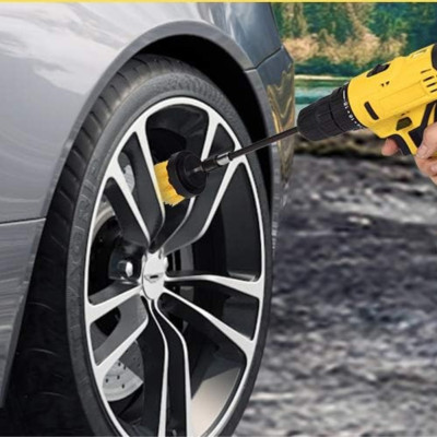 Набор щеток насадок на дрель Drill Brush для химчистки авто и уборки на шуруповерт