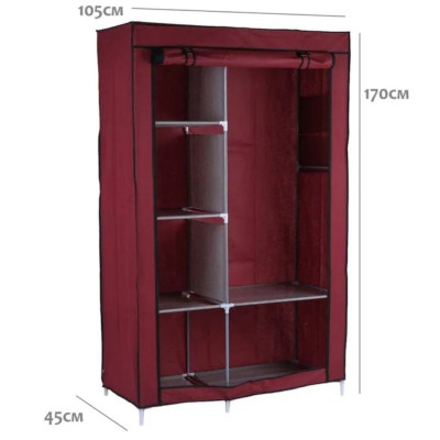 Тканинна шафа на 6 секцій органайзер Simple Wardrobe каркасний стелаж для зберігання одягу та взуття