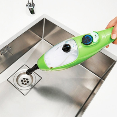 Швабра парова 5 в 1 пароочисник електрошвабра універсальна H2O  Steam Cleaner Mop X5 Зелена