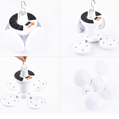 Підвісна лампа для кемпінгу та відпочинку Magic Cool Camping Light на акумуляторі із сонячною панеллю з гачком