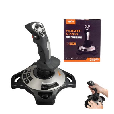 Штурвал джойстик для пк ігровий провідний Flight Stick PXN 2113 PRO для авіасимулятора керування літаком