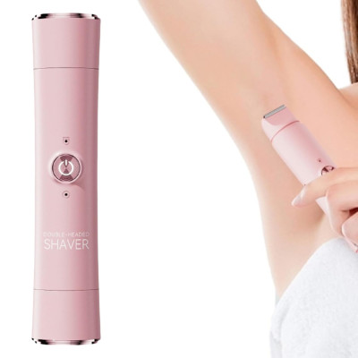 Акумуляторний двосторонній триммер 2в1 Double Headed Shaver для обличчя та зони бікіні жіночий портативний шейвер