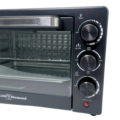 Настільна електрична духовка 3400W Gold Diamond TK09908 міні піч з таймером для дому