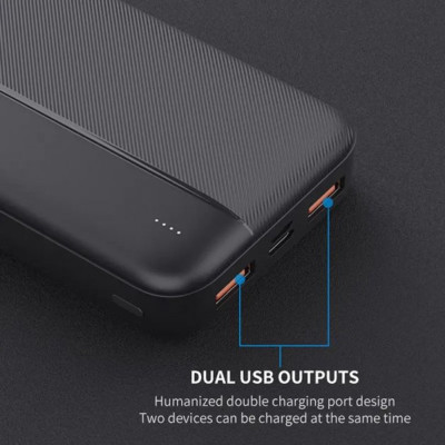 Power bank 20000 mAh LENYES зовнішній акумулятор універсальний зарядний пристрій повербанк тайп сі та юсб