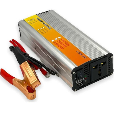 Перетворювач напруги KONNWEI 2000W інвертор від акумулятора автомобільний 24V-220V