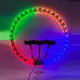 Кільцева лампа світлодіодна 3D RGB 45 см кольорова двостороння LED Селфі кільце для фото блогерів