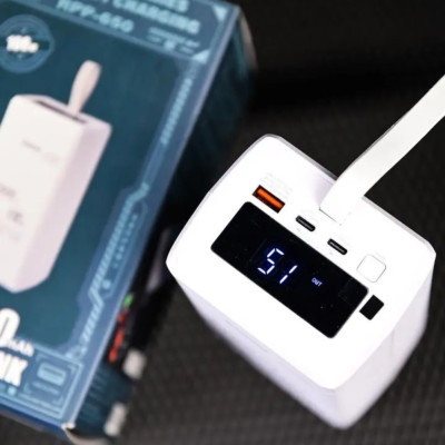 Повербанк 60000 mAh для ноутбука Remax RPP-650 100w зарядний пристрій Power Bank зарядний пристрій для гаджетів з дисплеєм