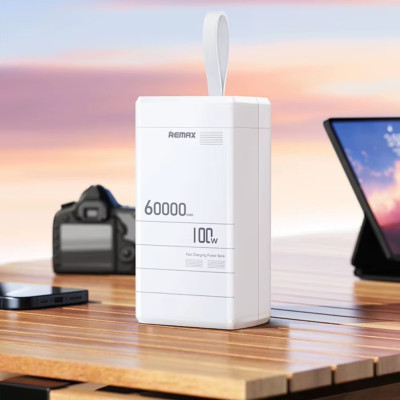 Повербанк 60000 mAh для ноутбука Remax RPP-650 100w зарядний пристрій Power Bank зарядний пристрій для гаджетів з дисплеєм