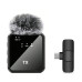Петличный беспроводной микрофон 2в1 К95 Wireless Microphone с ресивером Type-C и меховой ветрозащитой для видеосъемки