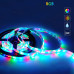 Світлодіодна LED стрічка RGB 5 м силіконова з пультом та перехідником світлодіодне освітлення