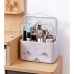 Органайзер для косметики Пилезахисний Водонепроникний Cosmetic Storage Box LD 288 Двох'ярусний бокс Сірий