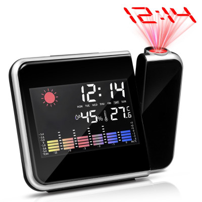 Настільний годинник метеостанція з проекцією часу Сolor Screen Calendar 8190 електронний з підсвічуванням