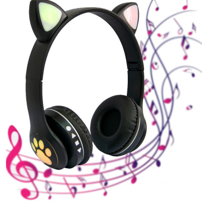 Навушники бездротові з вушками Cat Ear VZV 23M дитячі навушники котячі вушка з мікрофоном