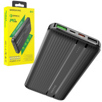 Power bank 10000 mAh BOROFONE чорний портативний зовнішній акумулятор зарядний пристрій повербанк usb Type-C