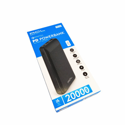 Портативний зовнішній акумулятор ACL PW 06 20000 mAh із швидкою зарядкою Type C micro USB Повербанк на 20000
