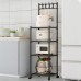 Стелаж підлоговий з гачками на 4 яруси Hook Storage Rack SKLM-21 Полиця стійка для кухні