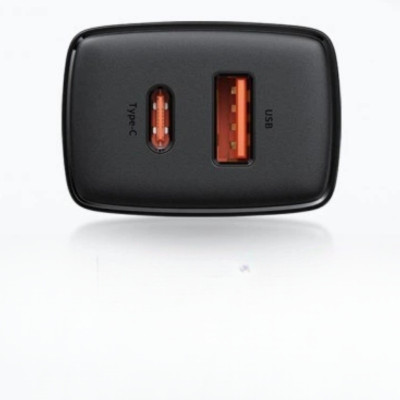 Мережевий зарядний пристрій 20W адаптер з Type-C та USB виходом IMS-C3007 Блок для швидкого заряджання телефону 5V 3A