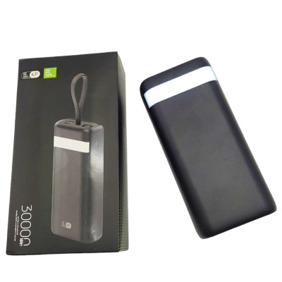 Повербанк KP 30000 mAh Power bank портативний зарядний пристрій для телефону Micro USB Type C USB Lightning