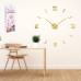 Настінний самоклеючий 3D годинник на батарейках Diy Clock Зроби сам для кухні вітальні Золото